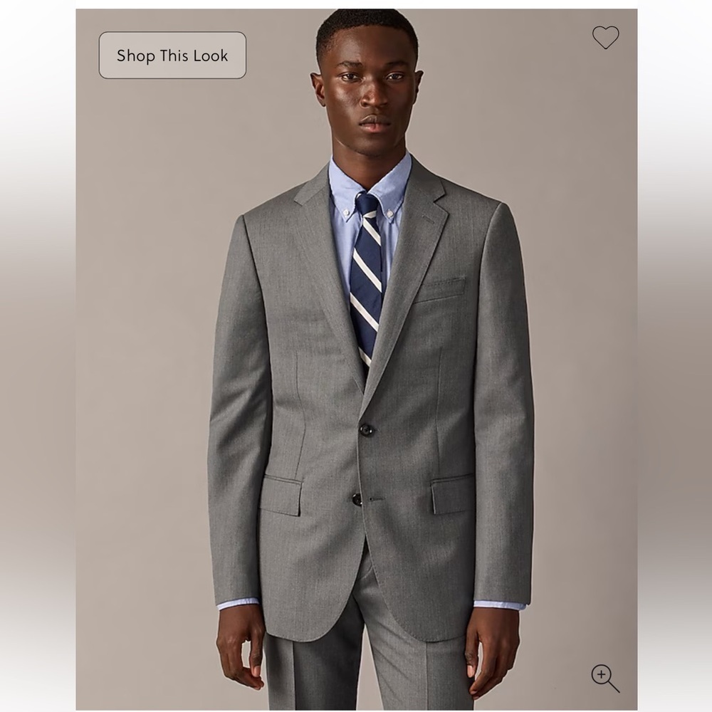 J. Crew Ludlow Slim-fit Suit Jacket Double Vent Loro Piana Wool Charcoal 44R NEW